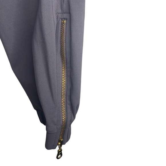 Zyia Dark Gray Peak Zipper Jogger Pants - Picture 3 of 7